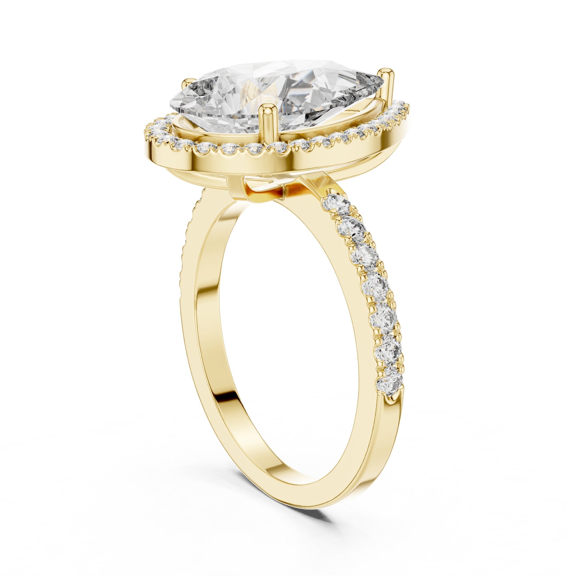Mixed Shape Lab Grown Diamond Halo Ring