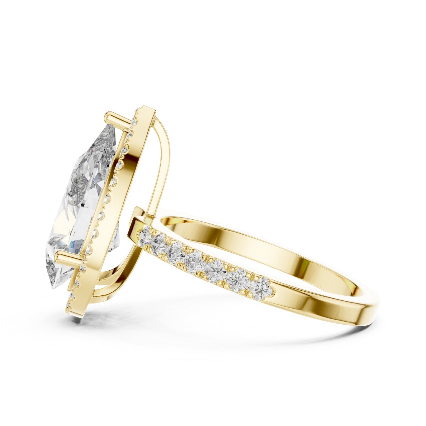 Mixed Shape Lab Grown Diamond Halo Ring