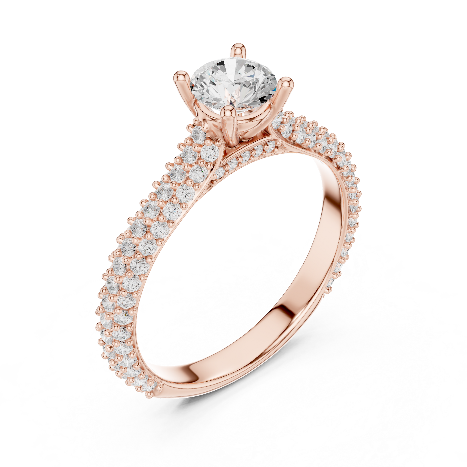 Round Halo Lab Grown Diamond Ring