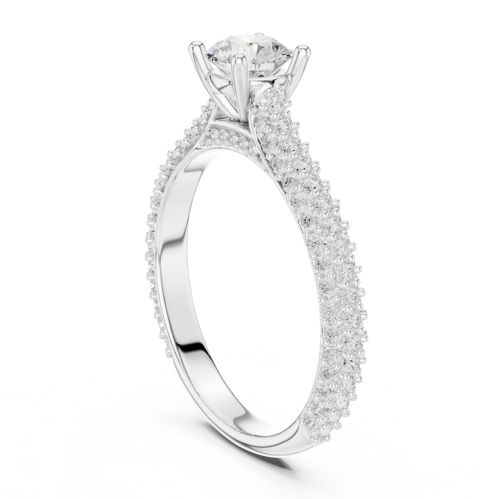 Round Halo Lab Grown Diamond Ring