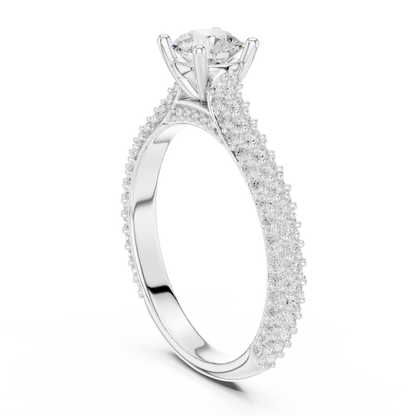 Round Halo Lab Grown Diamond Ring