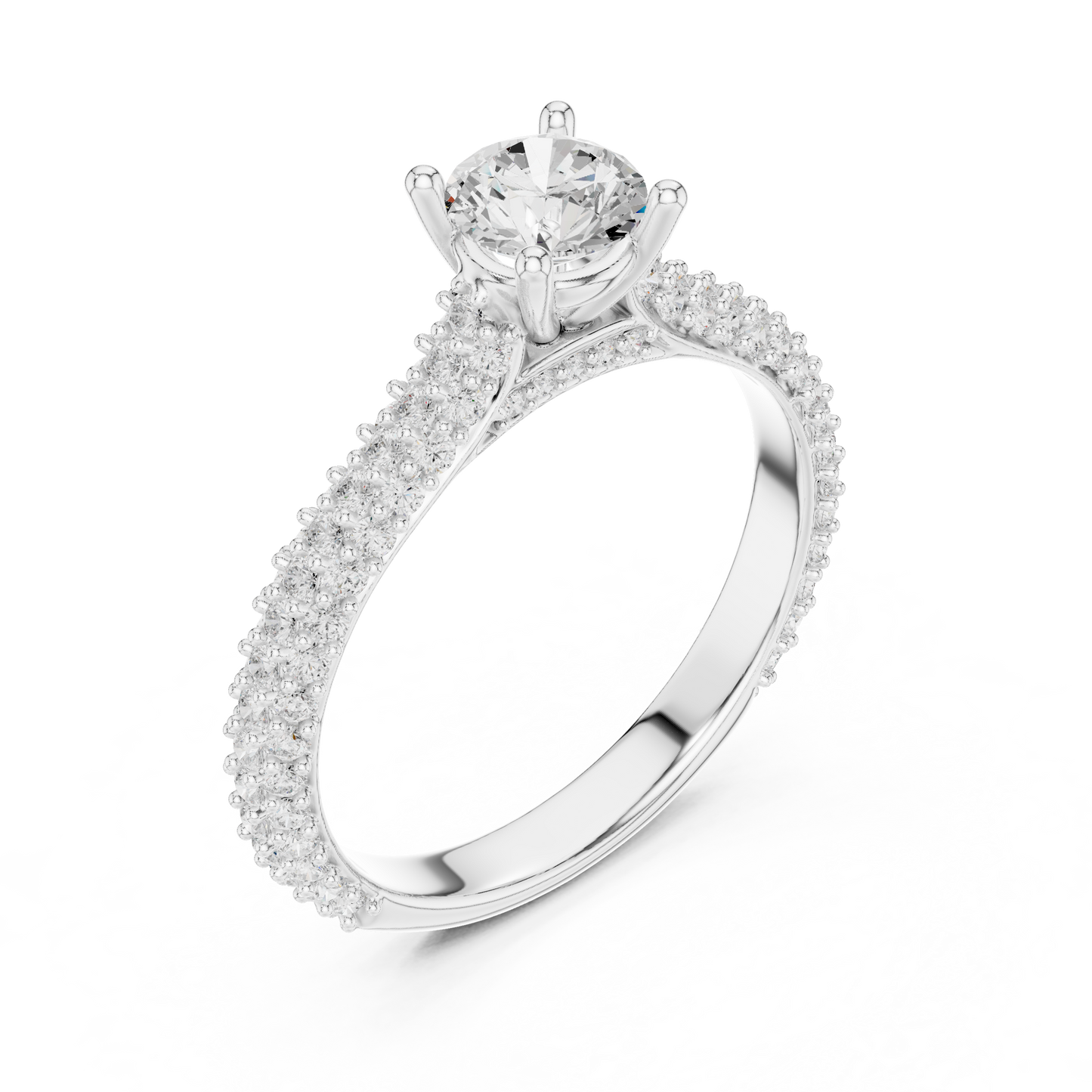 Round Halo Lab Grown Diamond Ring