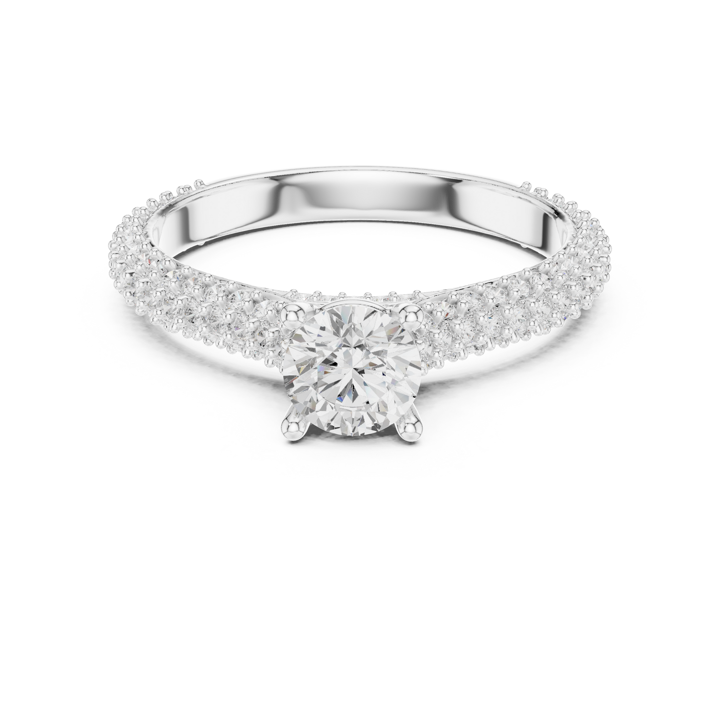 Round Halo Lab Grown Diamond Ring