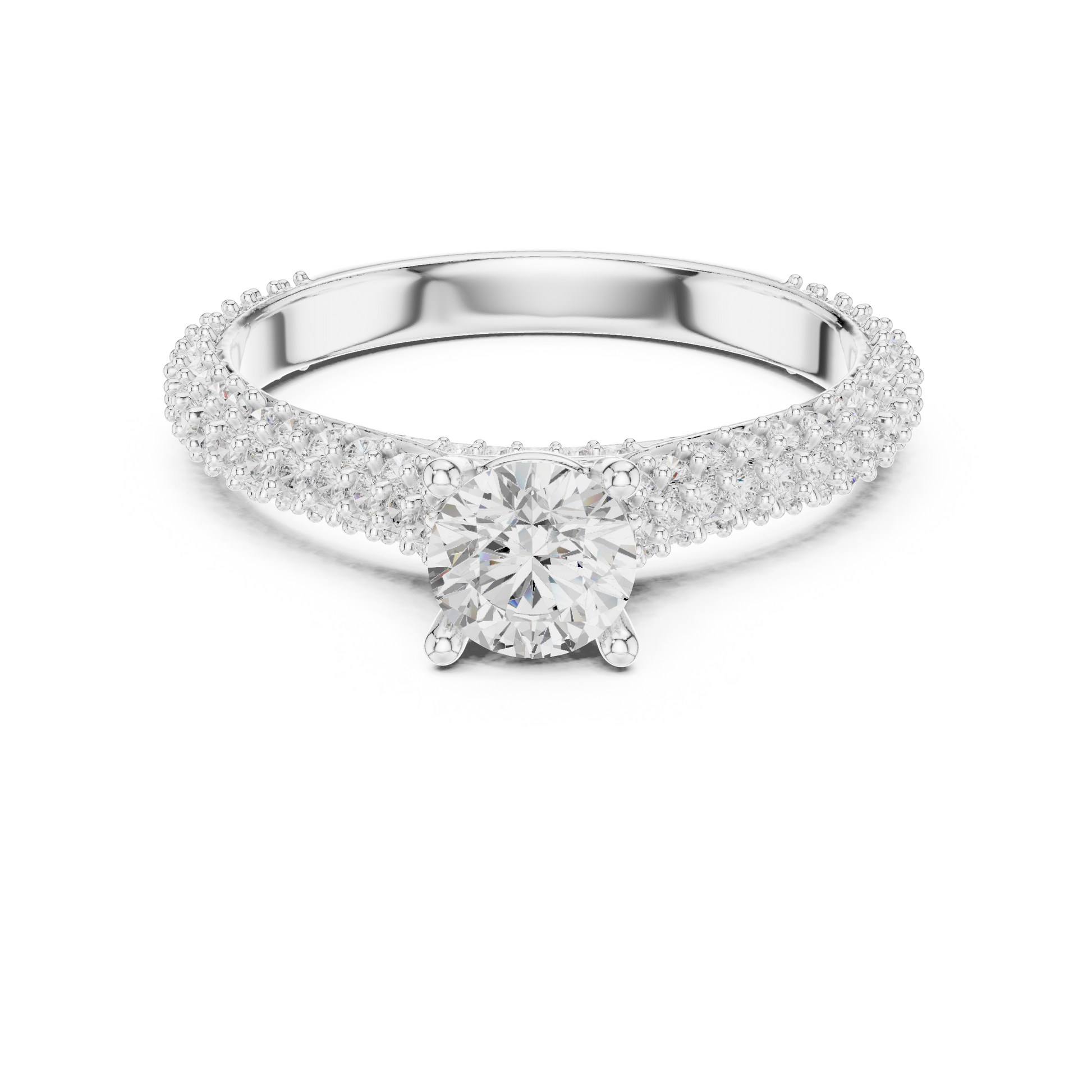 Round Halo Lab Grown Diamond Ring