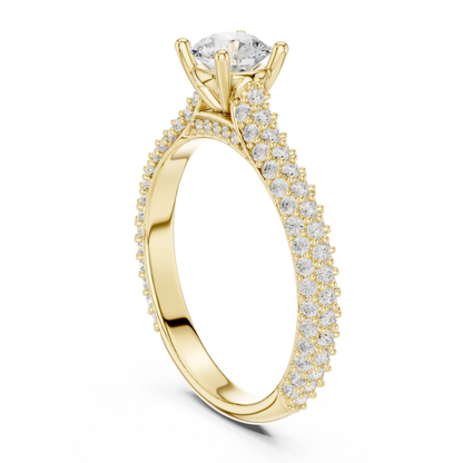Round Halo Lab Grown Diamond Ring