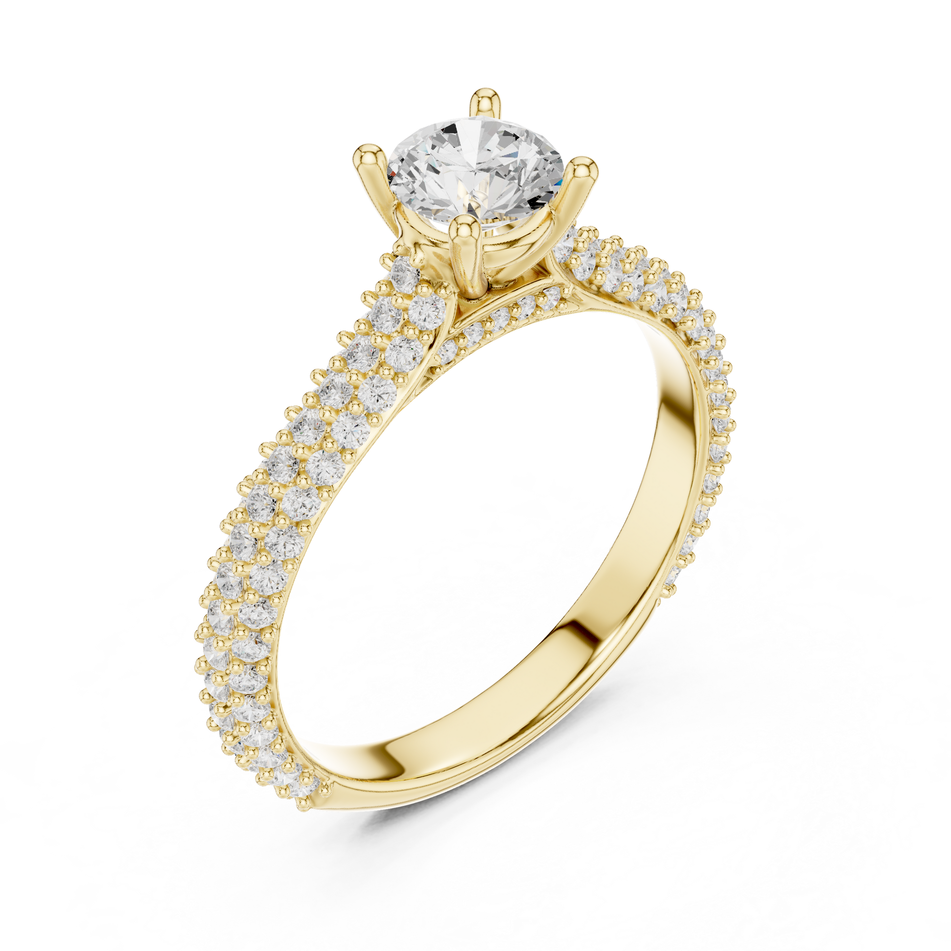 Round Halo Lab Grown Diamond Ring