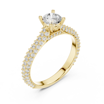 Round Halo Lab Grown Diamond Ring