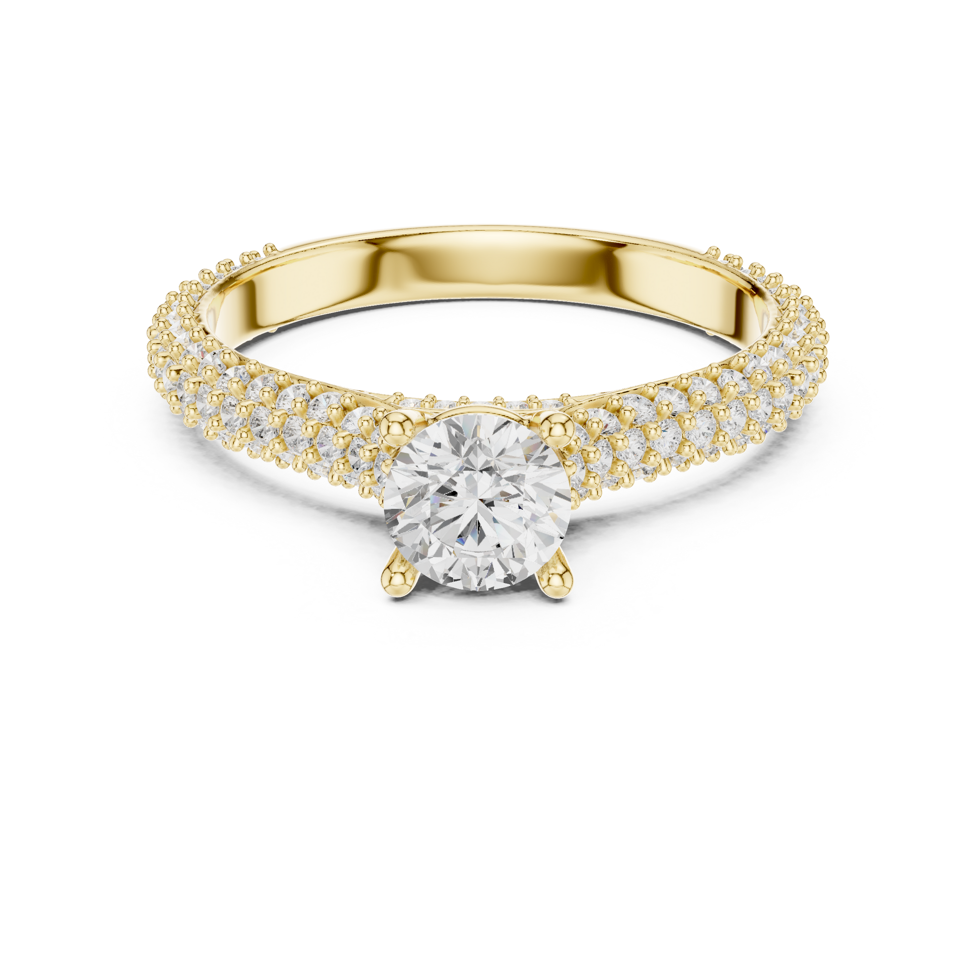 Round Halo Lab Grown Diamond Ring