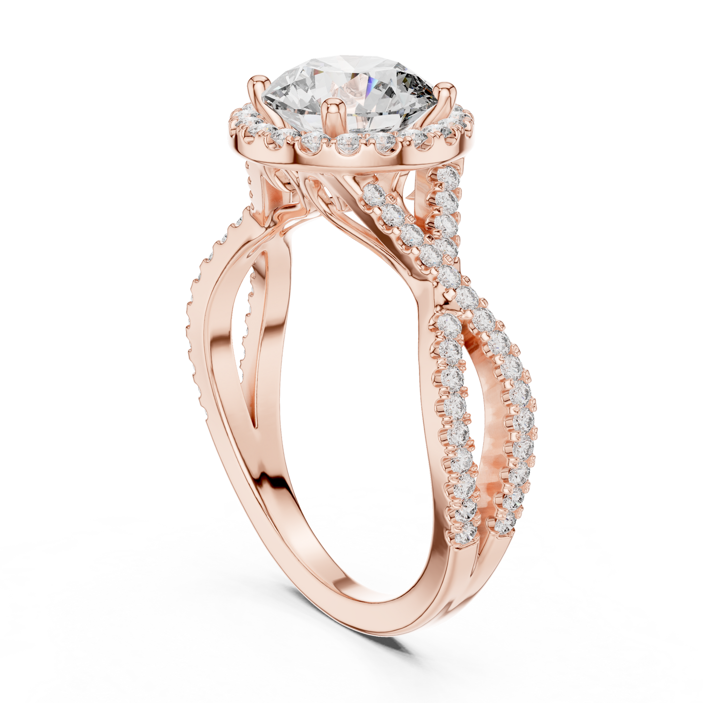 Round Halo Lab Grown Diamond Ring