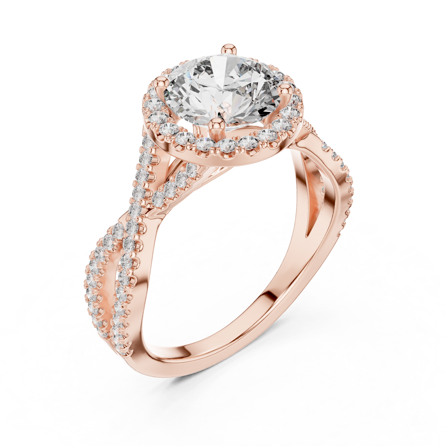 Round Halo Lab Grown Diamond Ring