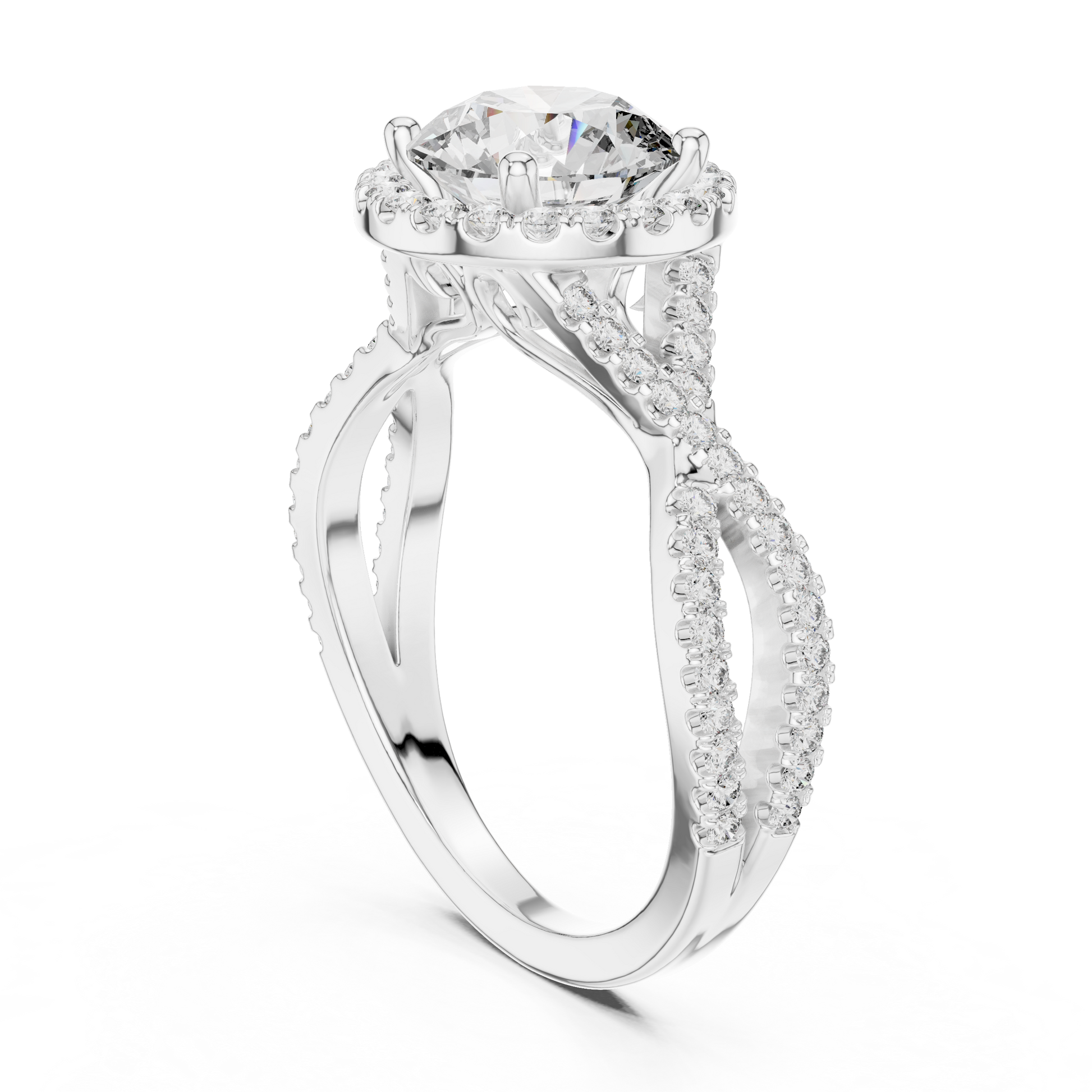 Round Halo Lab Grown Diamond Ring