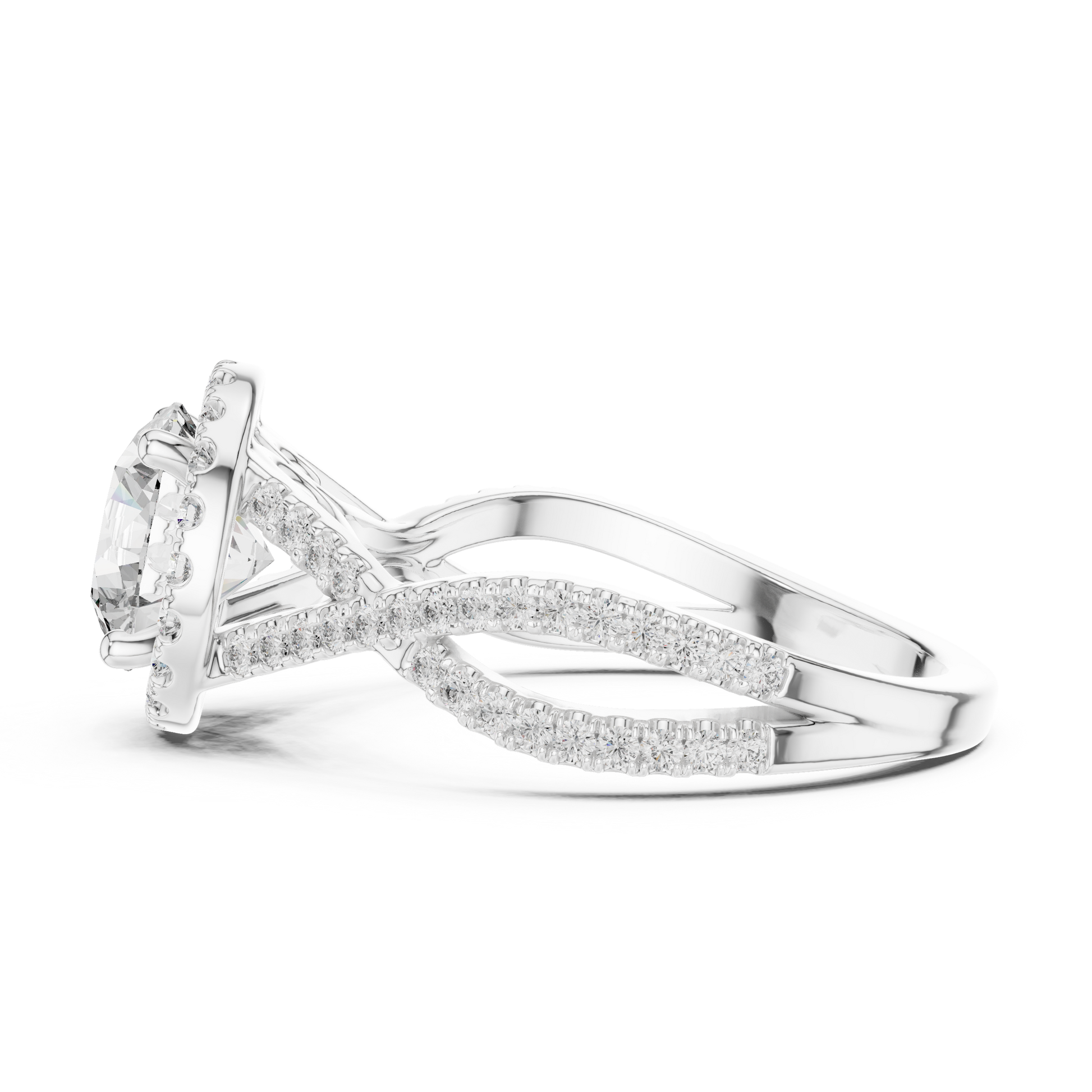 Round Halo Lab Grown Diamond Ring