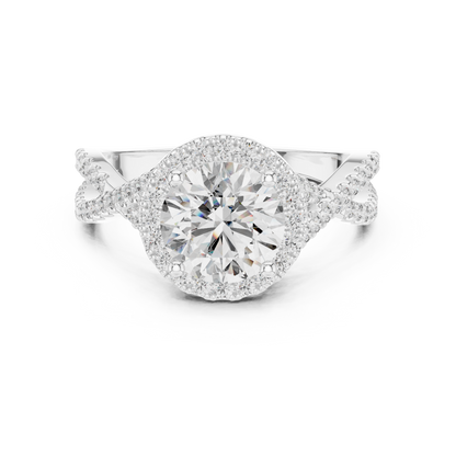 Round Halo Lab Grown Diamond Ring