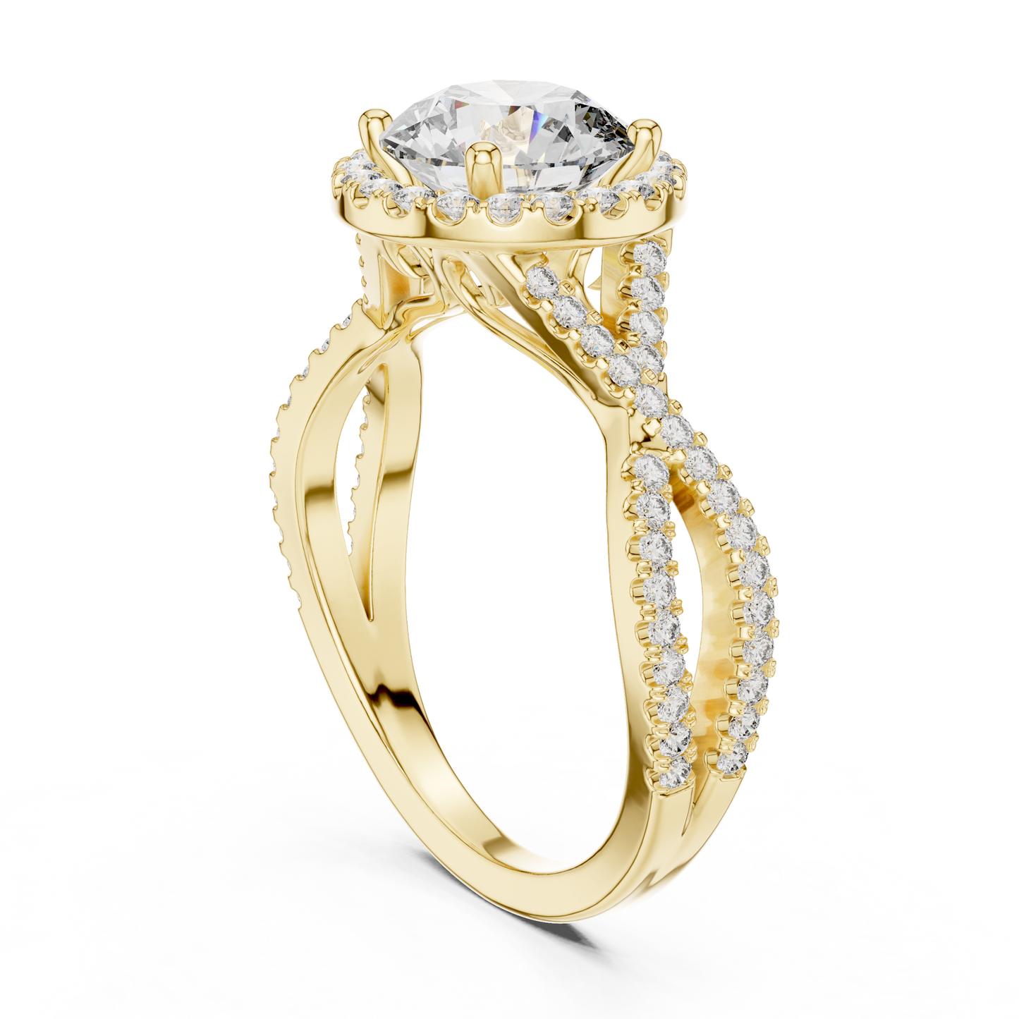 Round Halo Lab Grown Diamond Ring