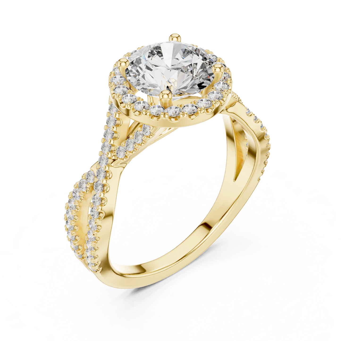 Round Halo Lab Grown Diamond Ring
