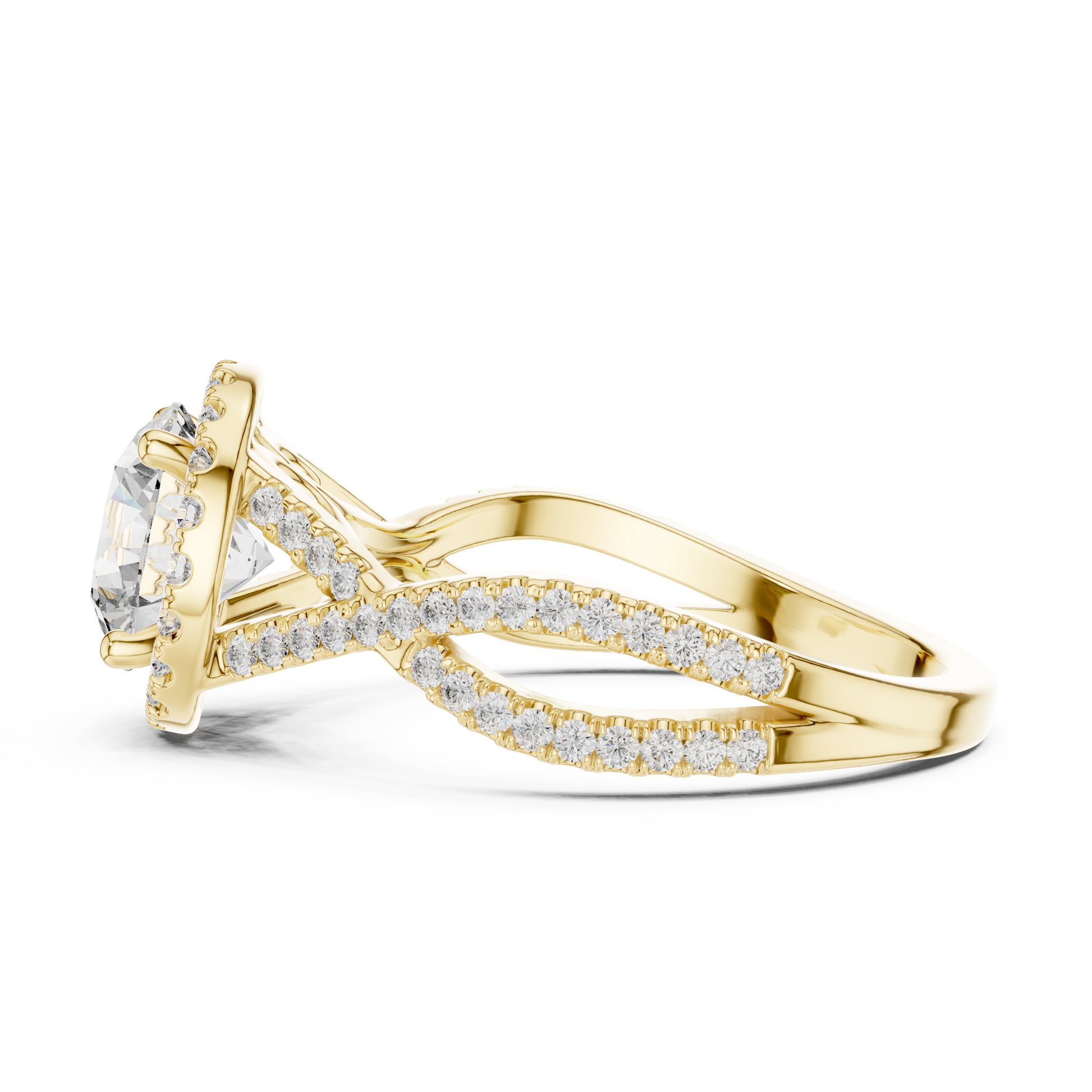 Round Halo Lab Grown Diamond Ring