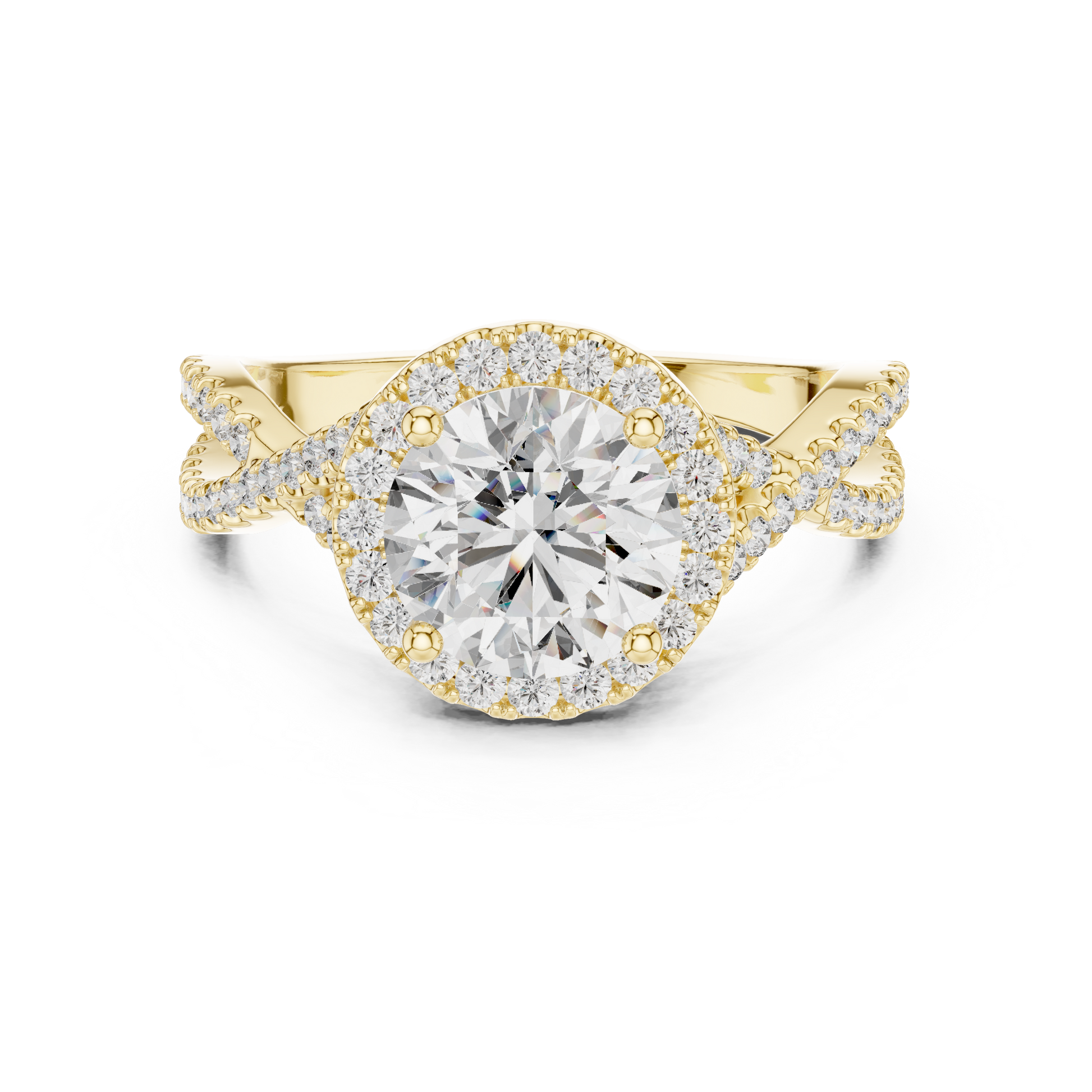 Round Halo Lab Grown Diamond Ring