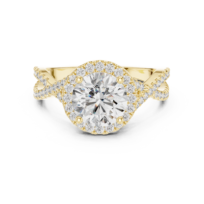 Round Halo Lab Grown Diamond Ring