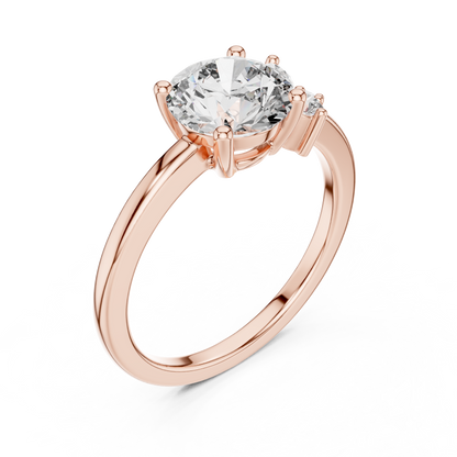 Mixed Shape Lab Grown Diamond Side Stone Ring