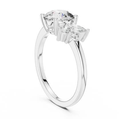 Mixed Shape Lab Grown Diamond Side Stone Ring