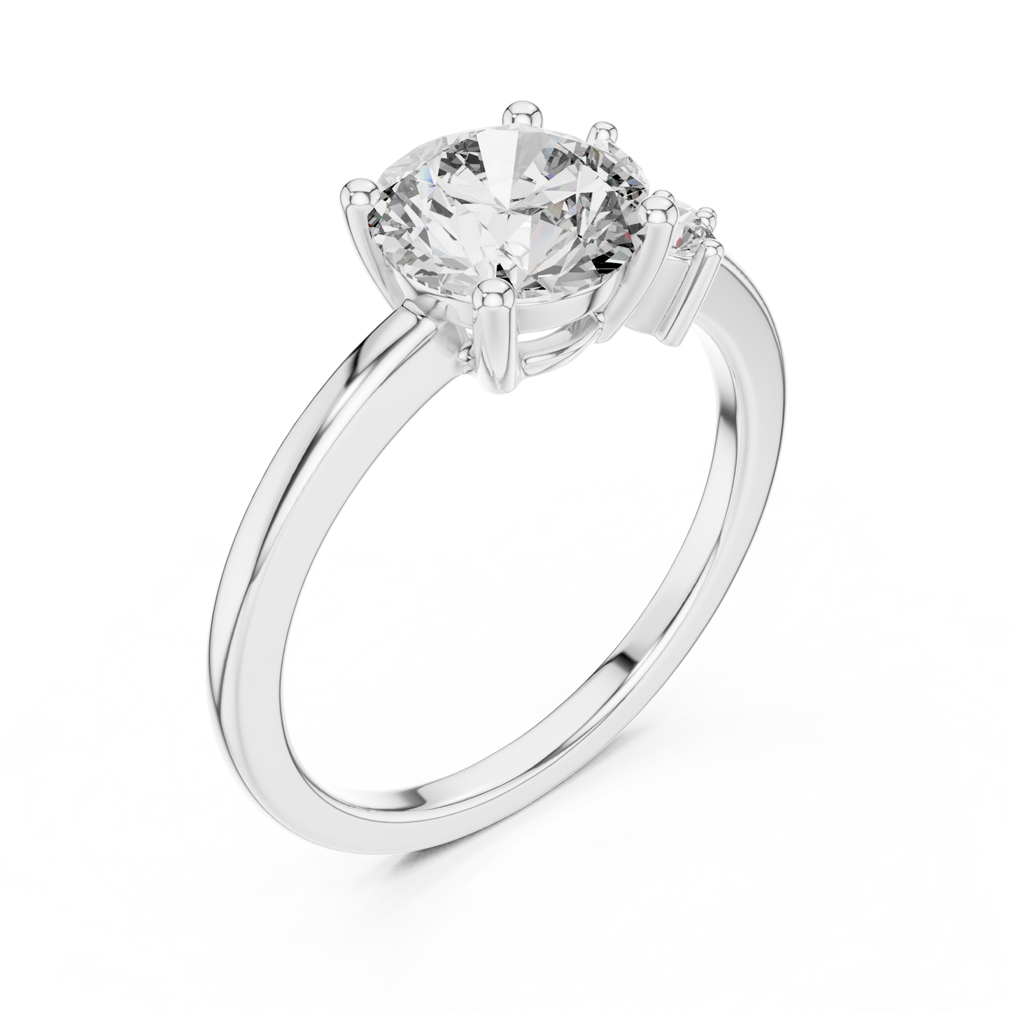 Mixed Shape Lab Grown Diamond Side Stone Ring