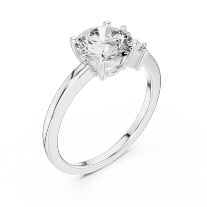 Mixed Shape Lab Grown Diamond Side Stone Ring