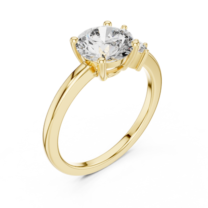 Mixed Shape Lab Grown Diamond Side Stone Ring