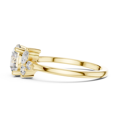 Mixed Shape Lab Grown Diamond Side Stone Ring