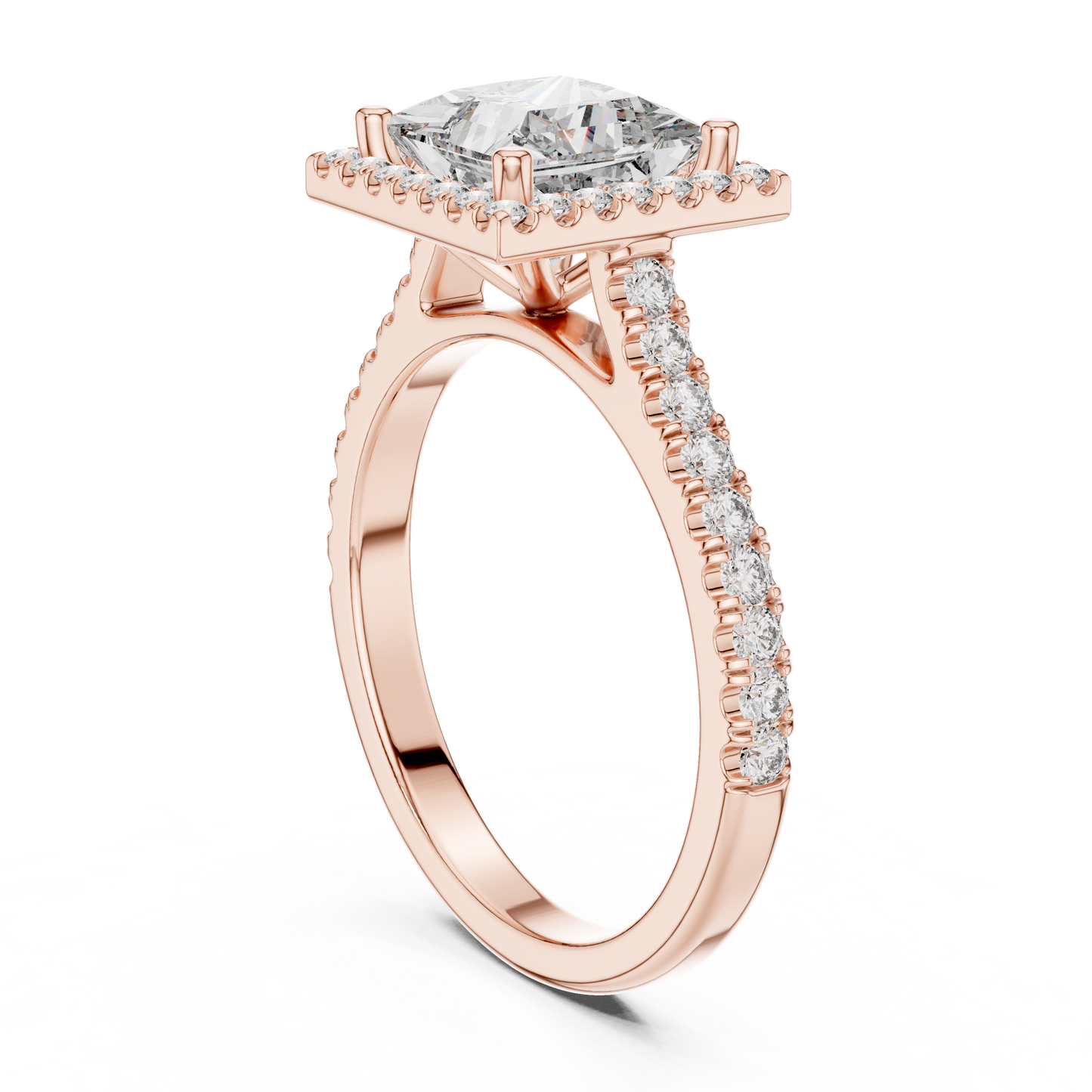Mixed Shape Lab Grown Diamond Halo Ring