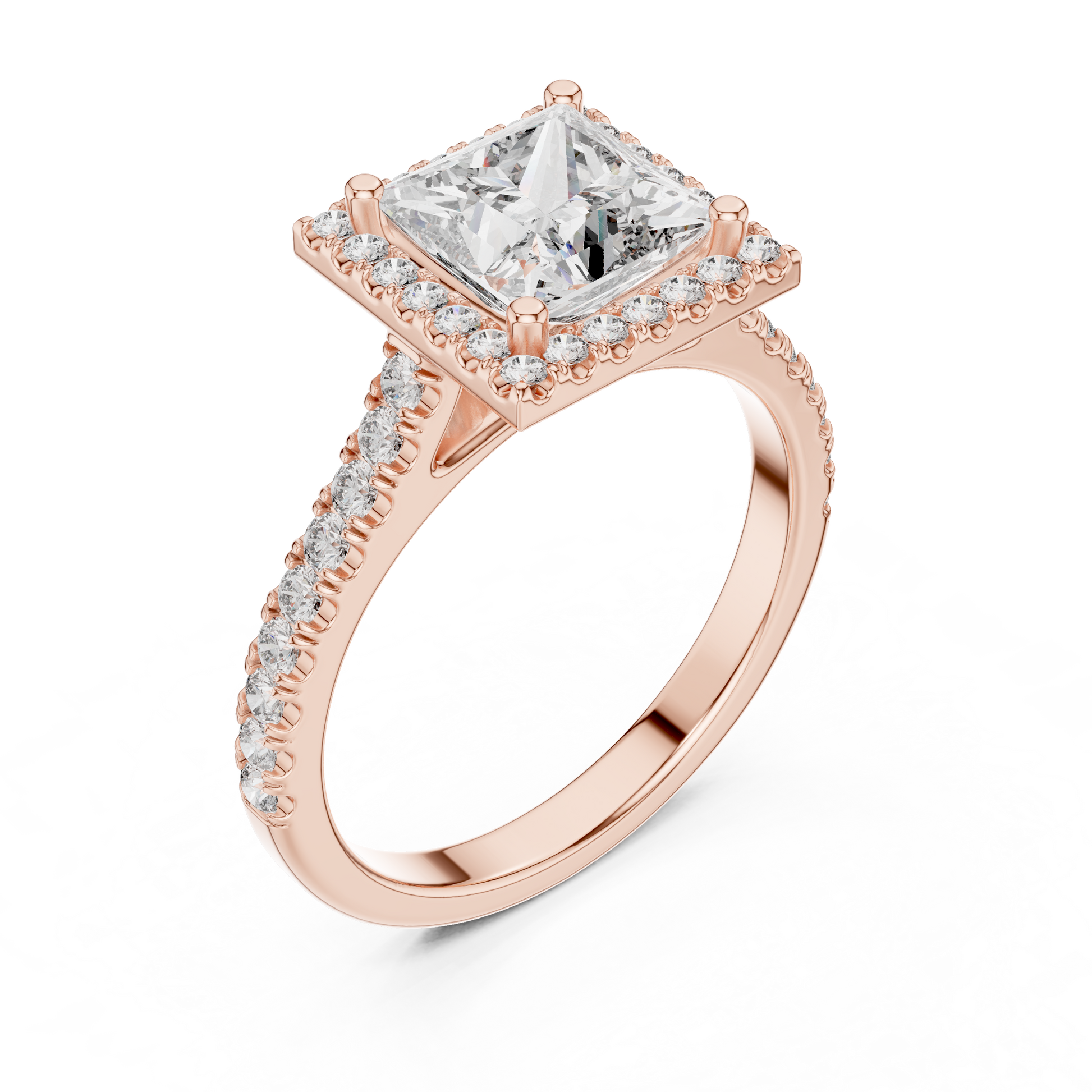 Mixed Shape Lab Grown Diamond Halo Ring
