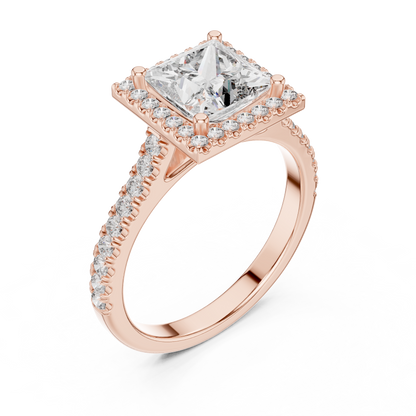 Mixed Shape Lab Grown Diamond Halo Ring