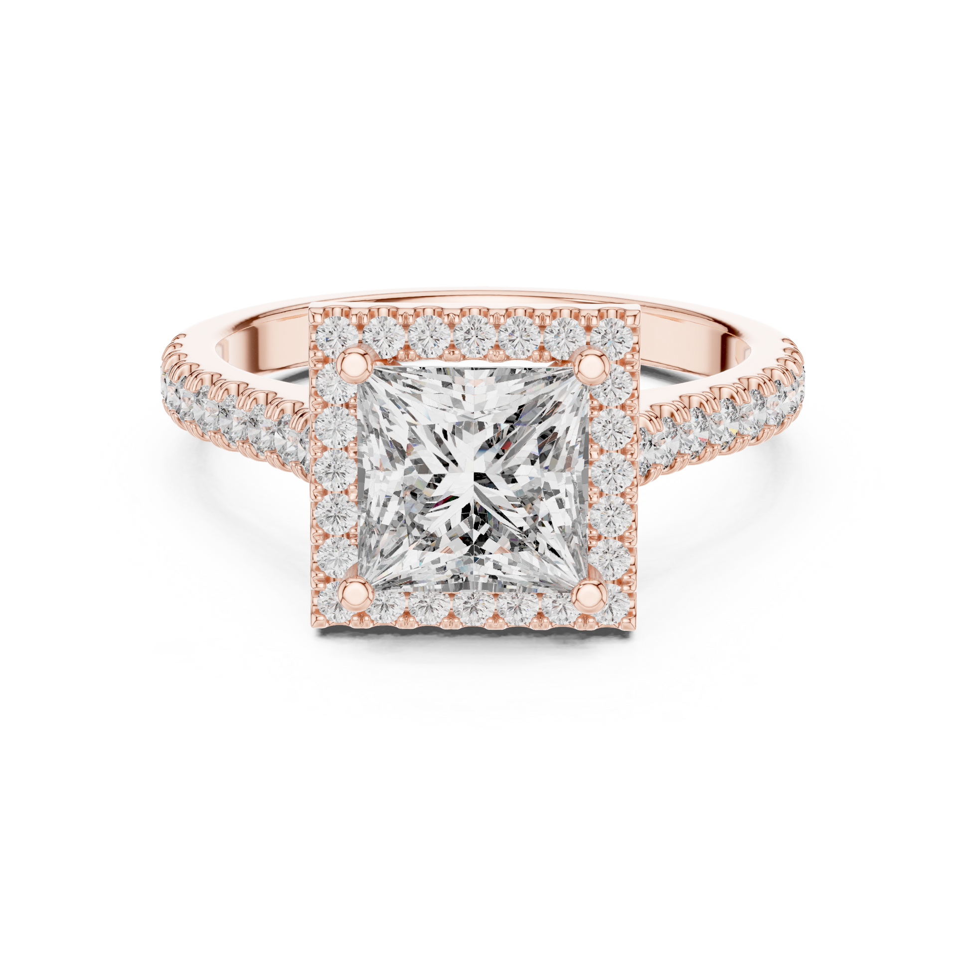 Mixed Shape Lab Grown Diamond Halo Ring