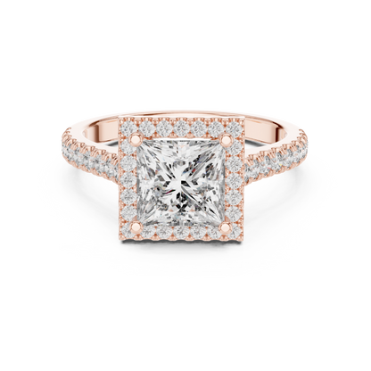 Mixed Shape Lab Grown Diamond Halo Ring