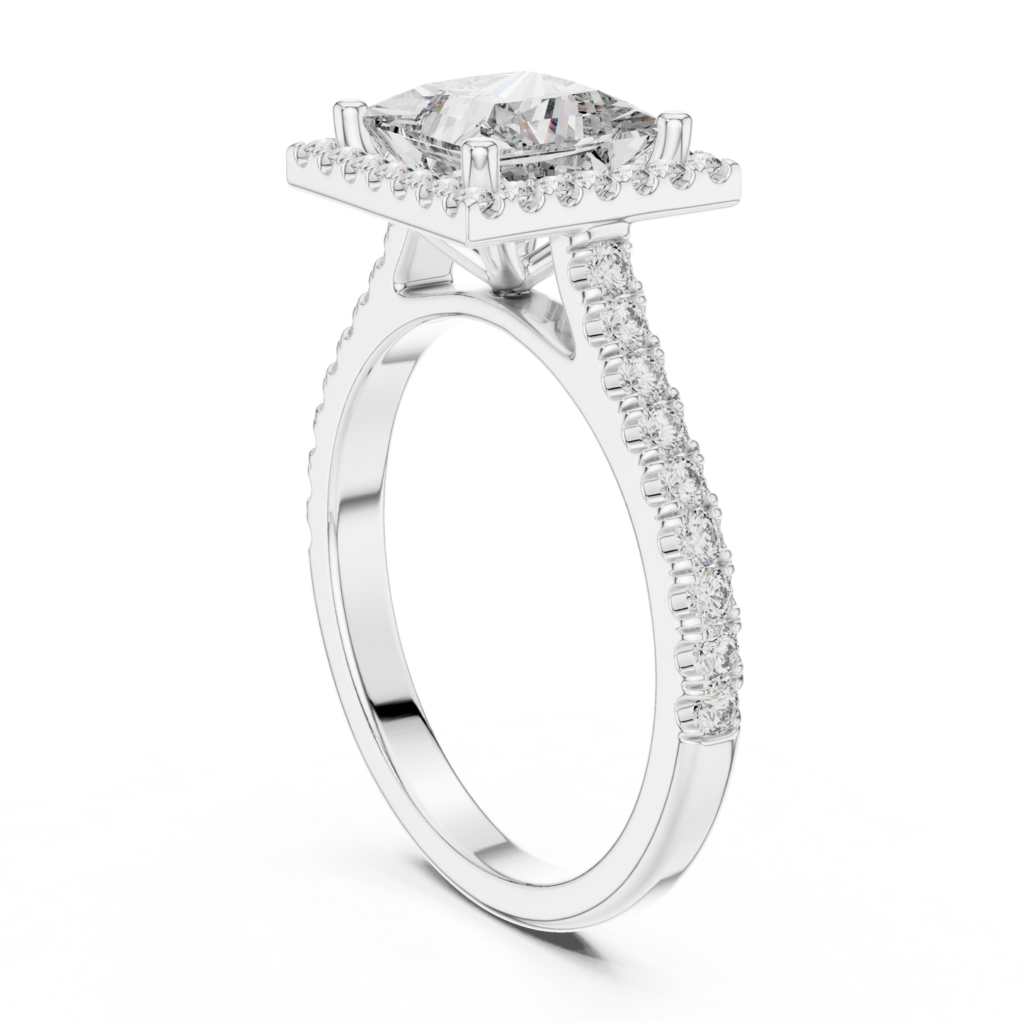 Mixed Shape Lab Grown Diamond Halo Ring