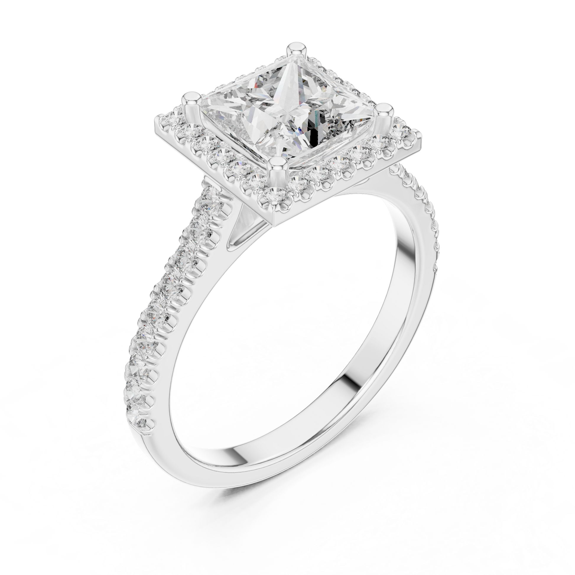 Mixed Shape Lab Grown Diamond Halo Ring