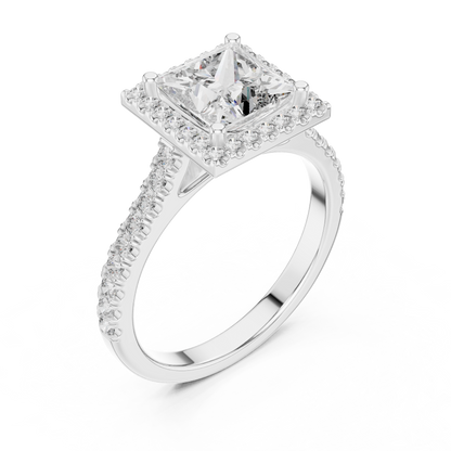 Mixed Shape Lab Grown Diamond Halo Ring