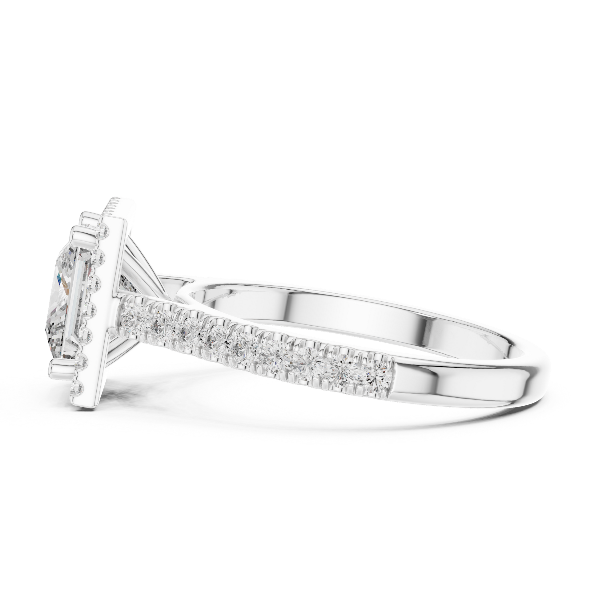 Mixed Shape Lab Grown Diamond Halo Ring