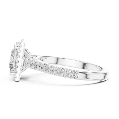 Mixed Shape Lab Grown Diamond Halo Ring
