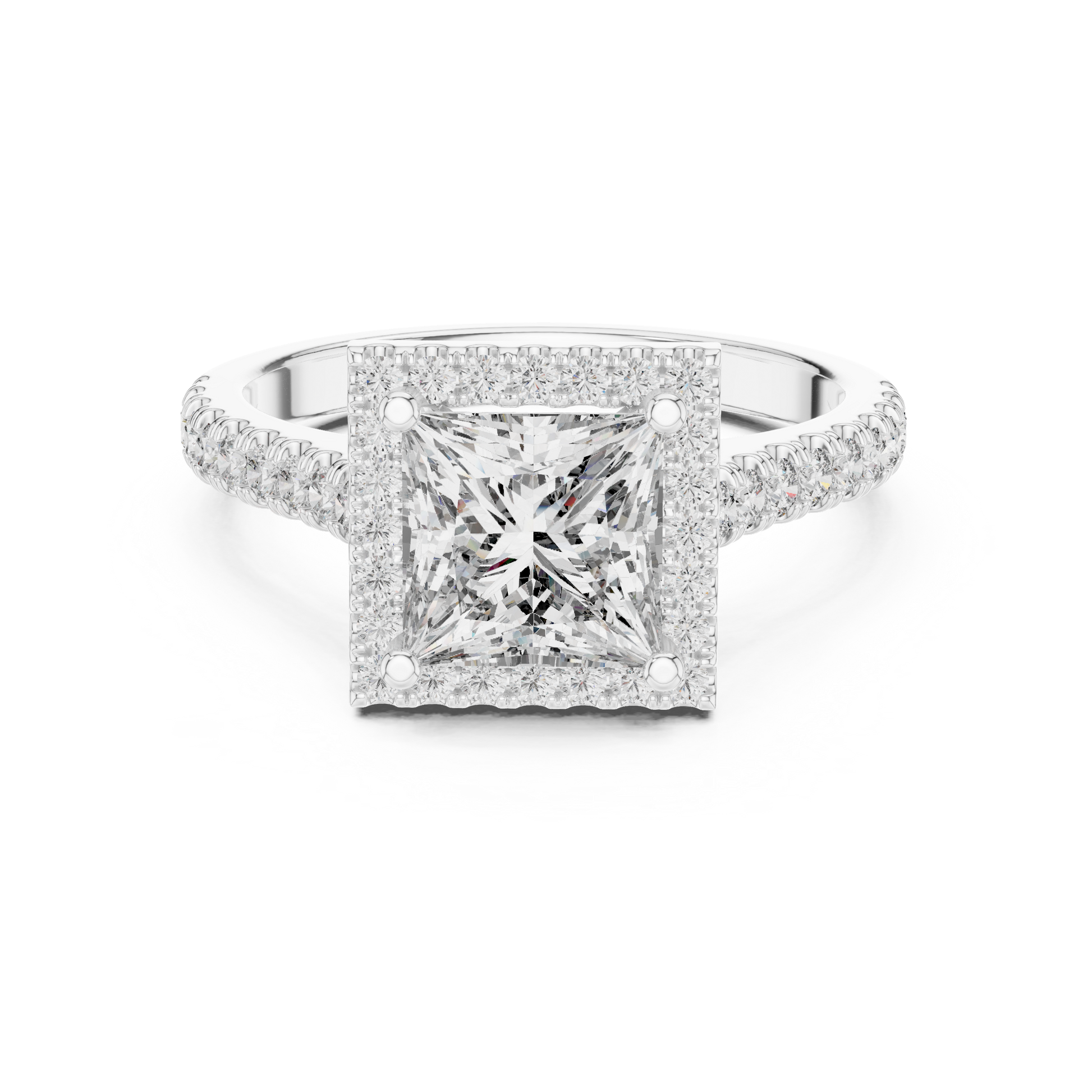 Mixed Shape Lab Grown Diamond Halo Ring