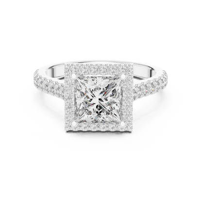 Mixed Shape Lab Grown Diamond Halo Ring