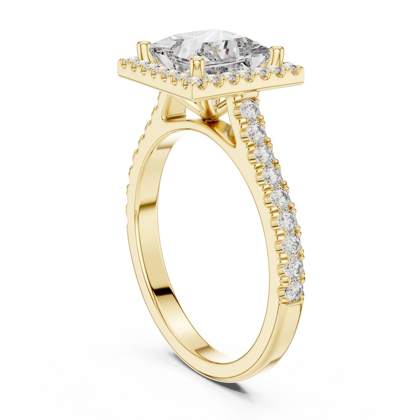 Mixed Shape Lab Grown Diamond Halo Ring