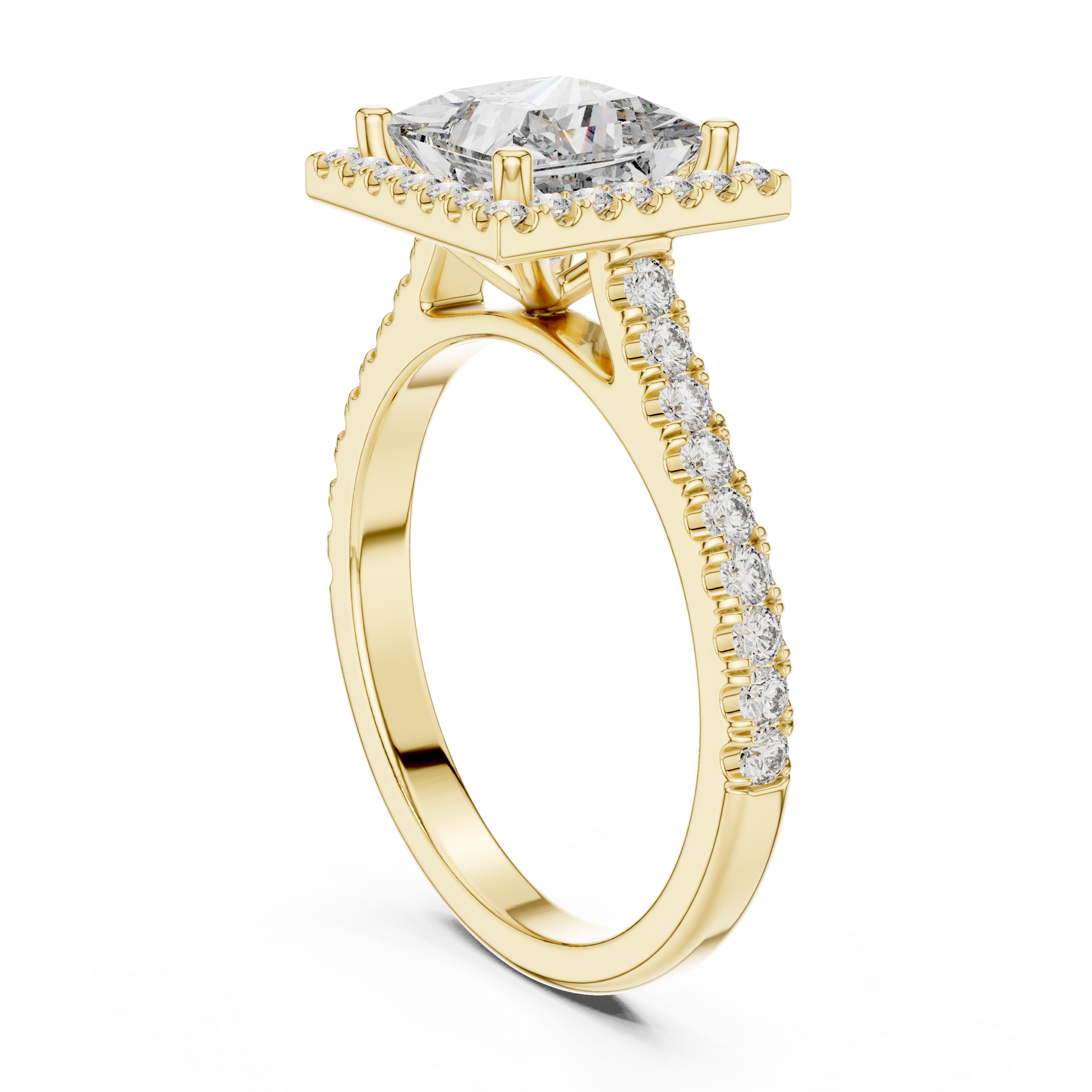 Mixed Shape Lab Grown Diamond Halo Ring