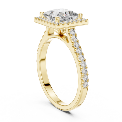 Mixed Shape Lab Grown Diamond Halo Ring