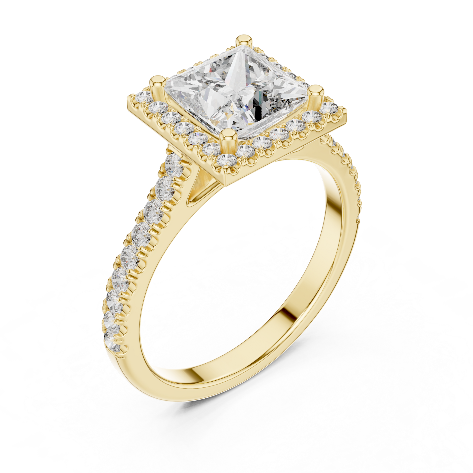 Mixed Shape Lab Grown Diamond Halo Ring