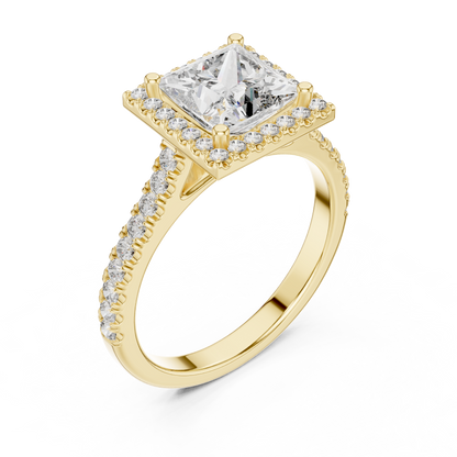 Mixed Shape Lab Grown Diamond Halo Ring
