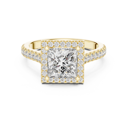 Mixed Shape Lab Grown Diamond Halo Ring