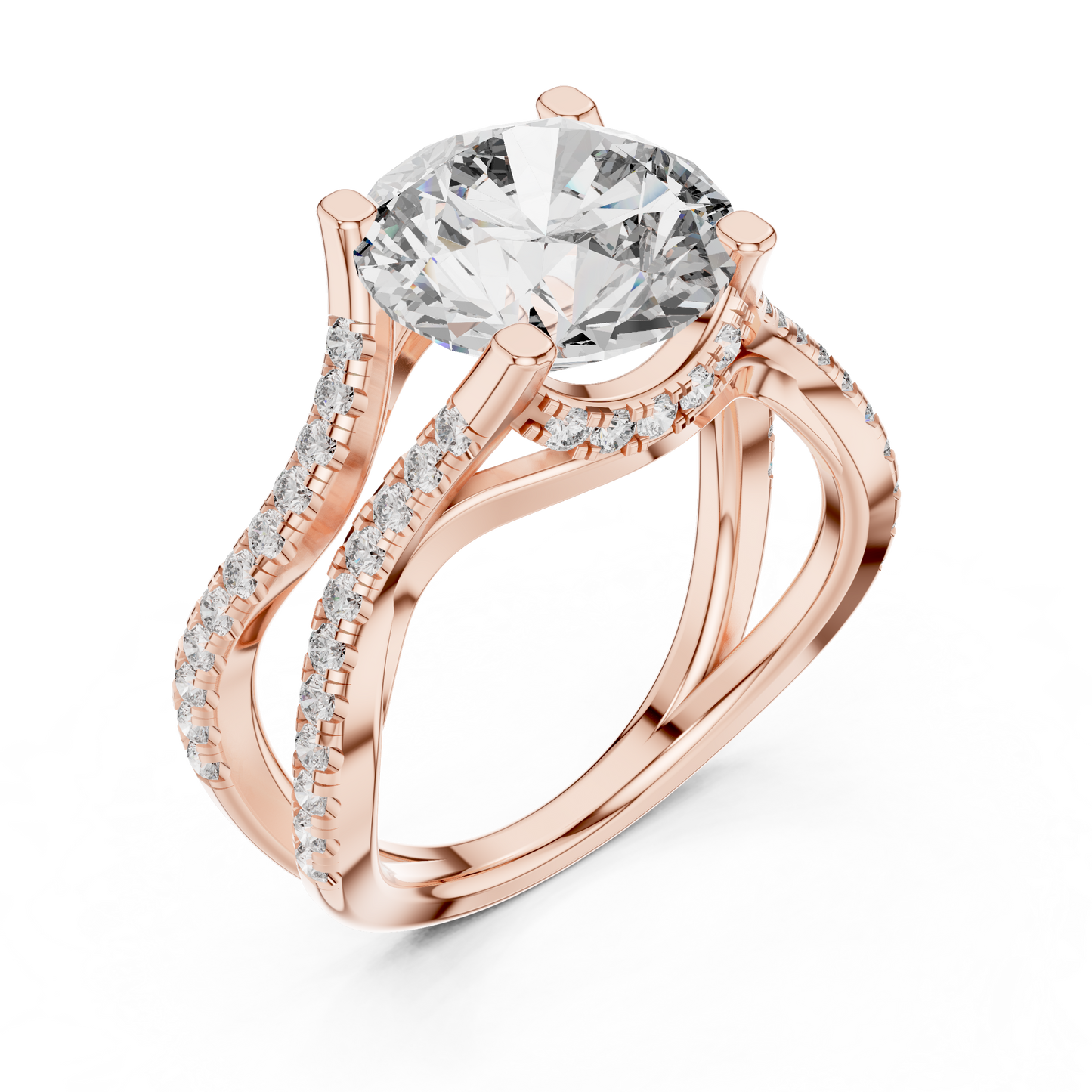 Round Halo Lab Grown Diamond Ring