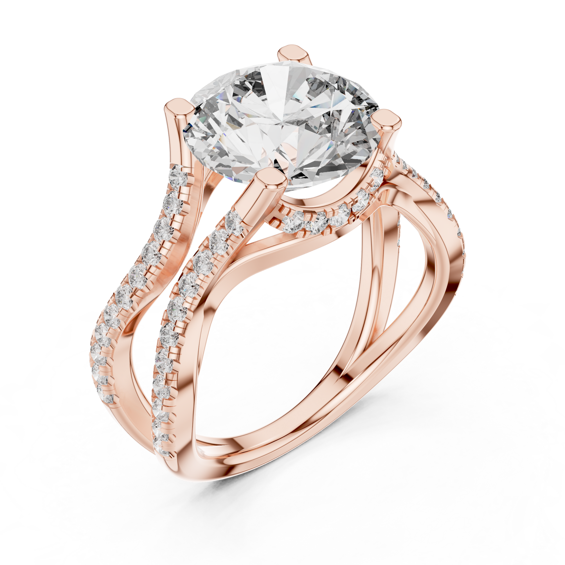Round Halo Lab Grown Diamond Ring