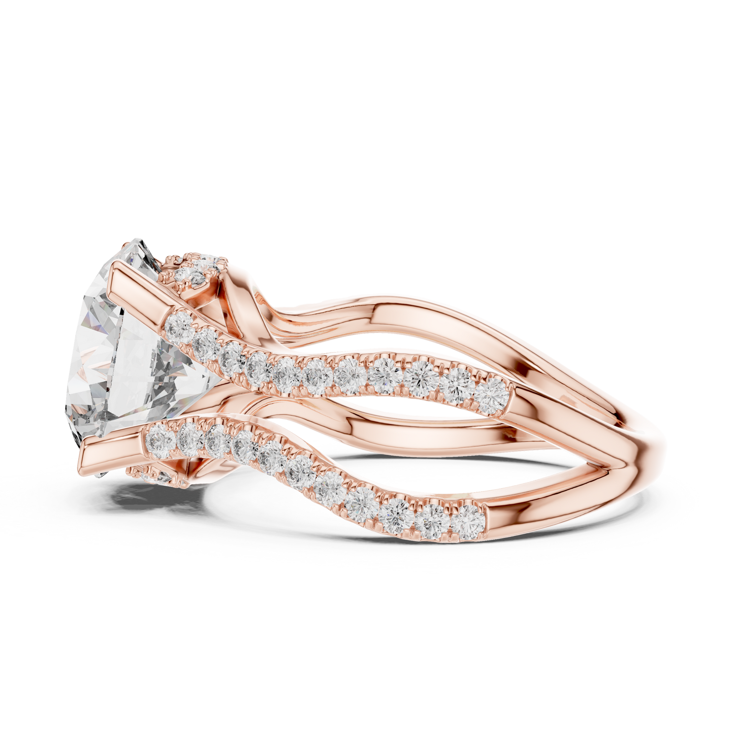 Round Halo Lab Grown Diamond Ring