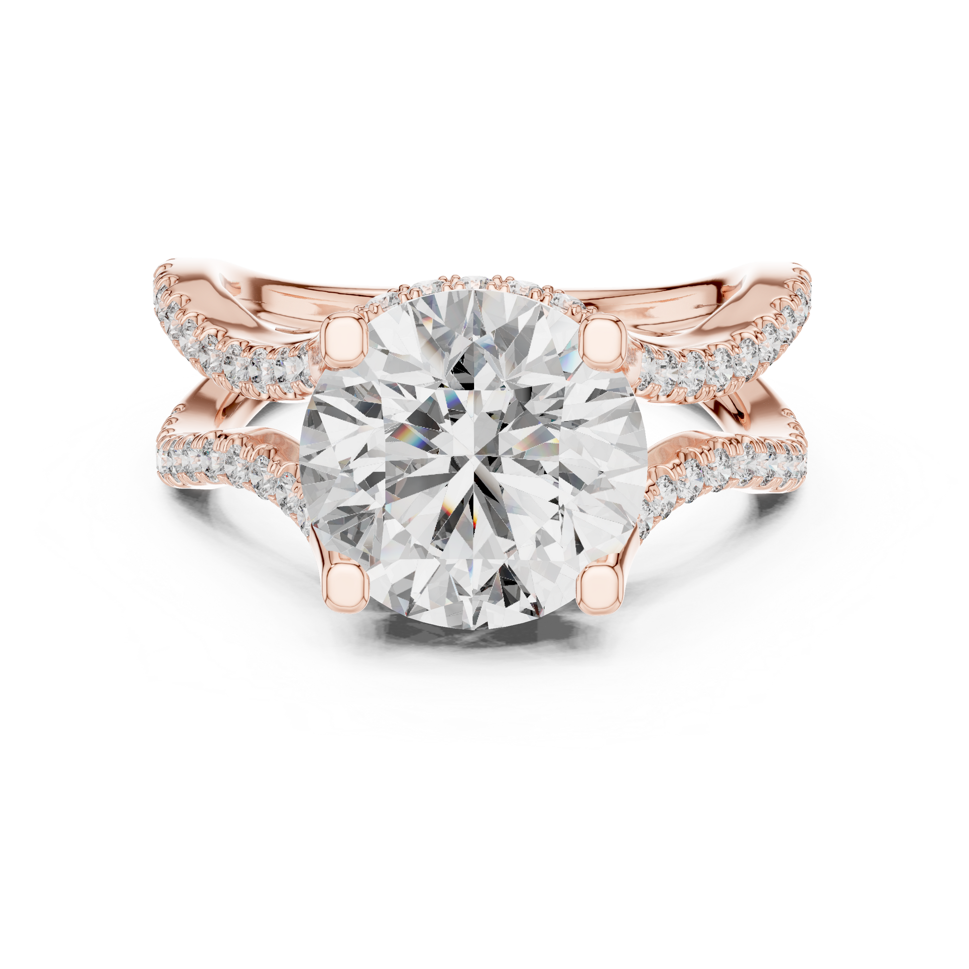 Round Halo Lab Grown Diamond Ring